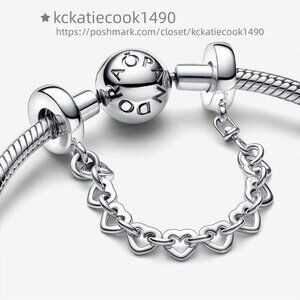 Pandora Linked Hearts Safety Chain